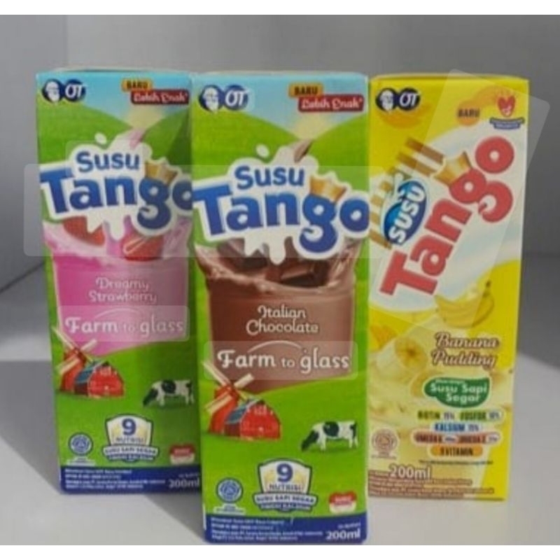

SUSU TANGO 200ML ALL VARIAN RASA 1 dus isi 24 pcs TERMURAH