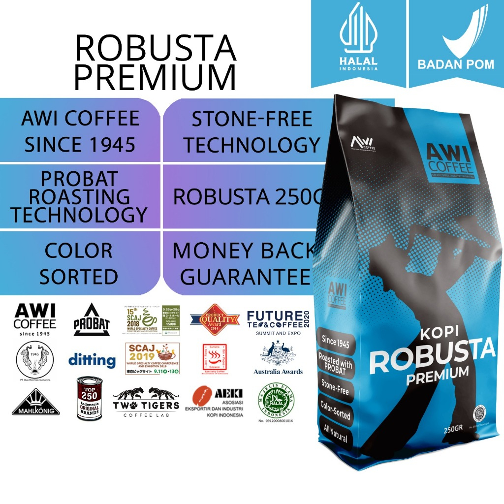 

KOPI SIDIKALANG | Robusta Premium 250gr Biji / Beans | AWI COFFEE