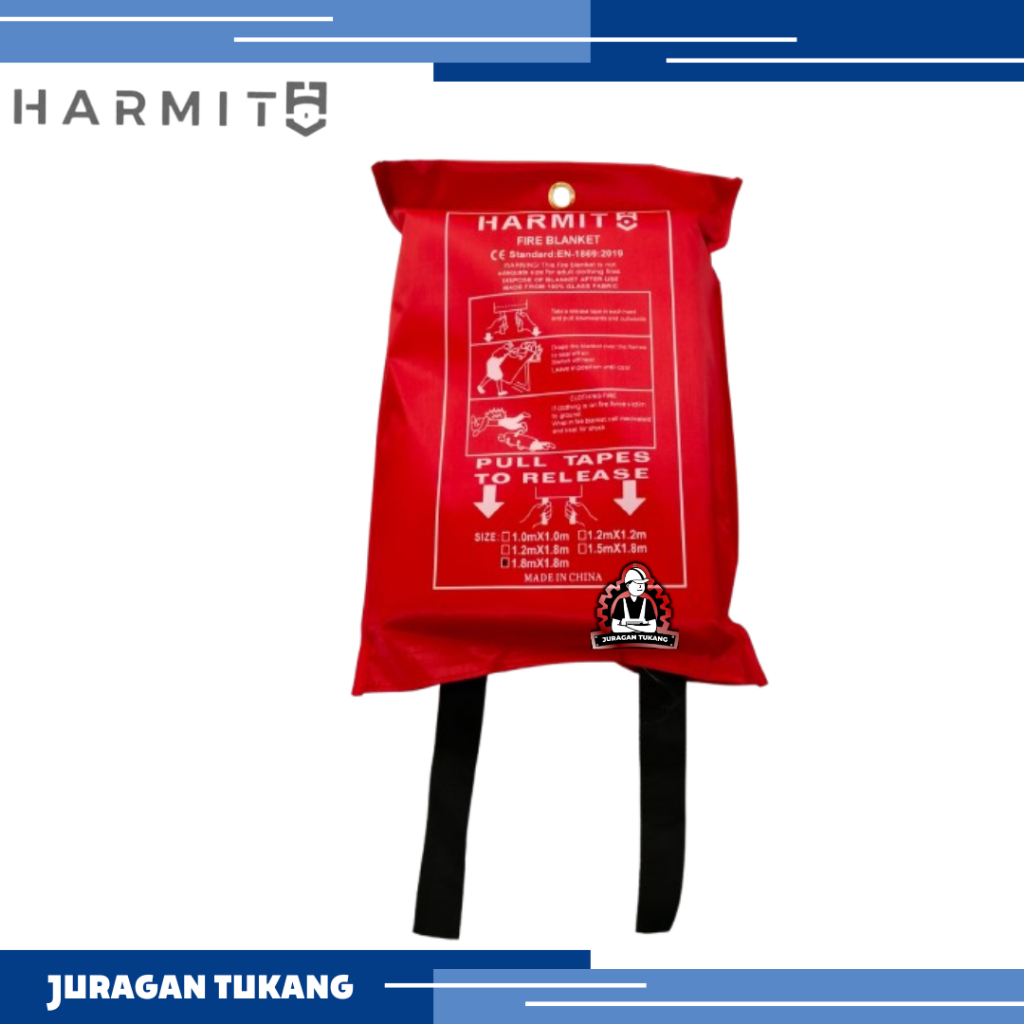 Fire Blanket Bag 1.8 x 1.8 m Selimut Pelindung Api - 1.8 x 1.8 m Fire Blanket Bag