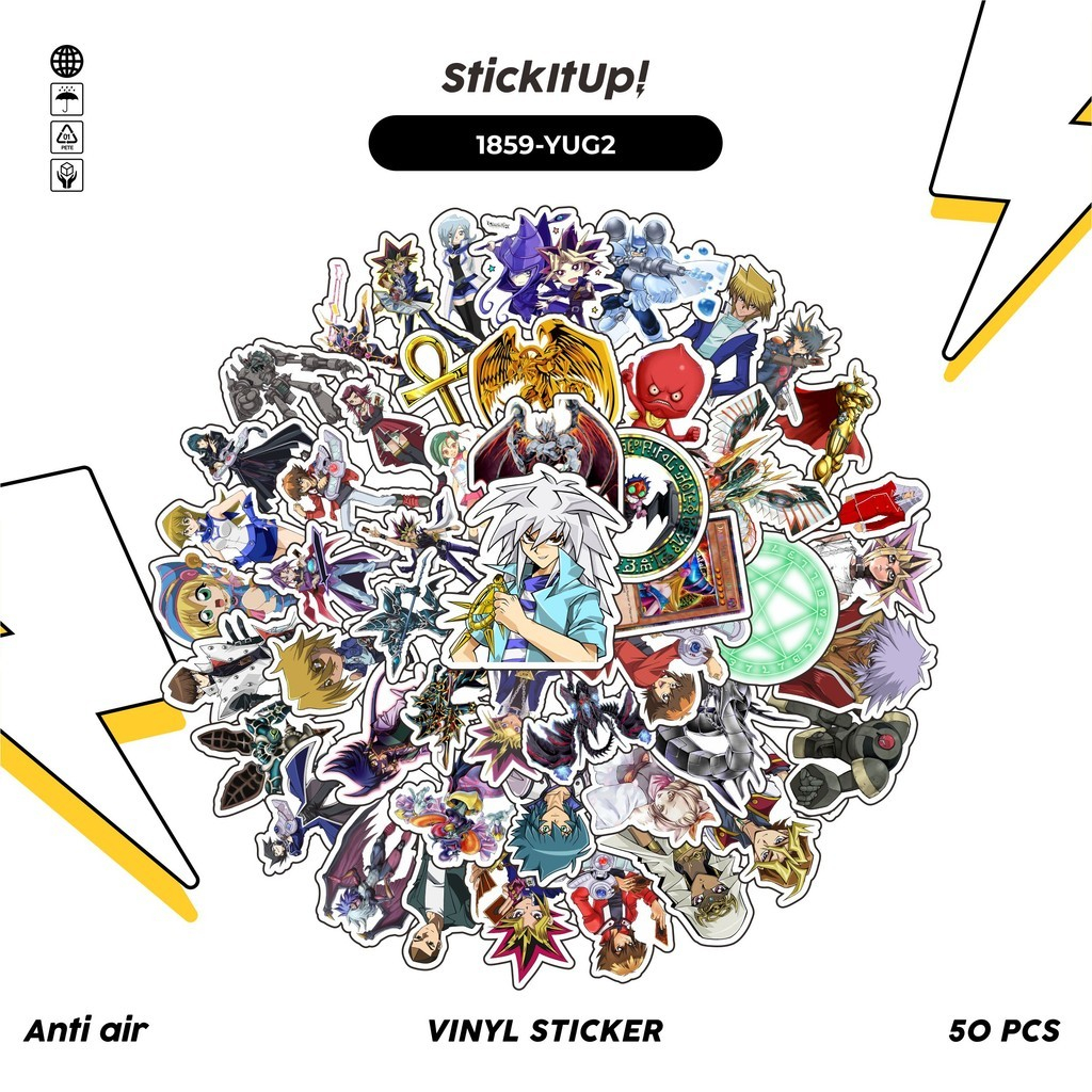 

COD✨ 50 Pcs Stiker YUGI0H CHAR MIX 02 Lucu Anti Air Untuk Dekorasi Notebook Sepeda Skateboard Handphone DIY
