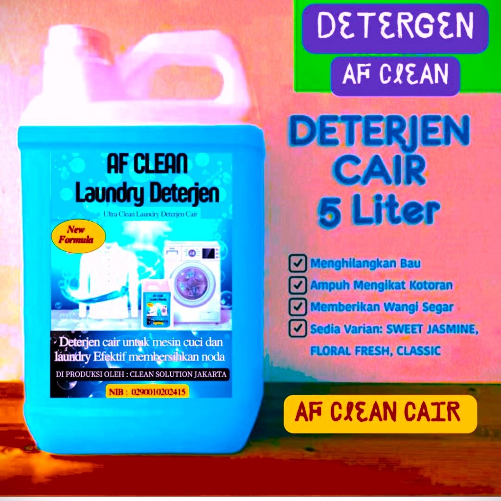 Detergen Cair Laundry Wangi 5 Liter / Deterjen liquid Deterjen Laundry Kiloan Cair 5 LITER