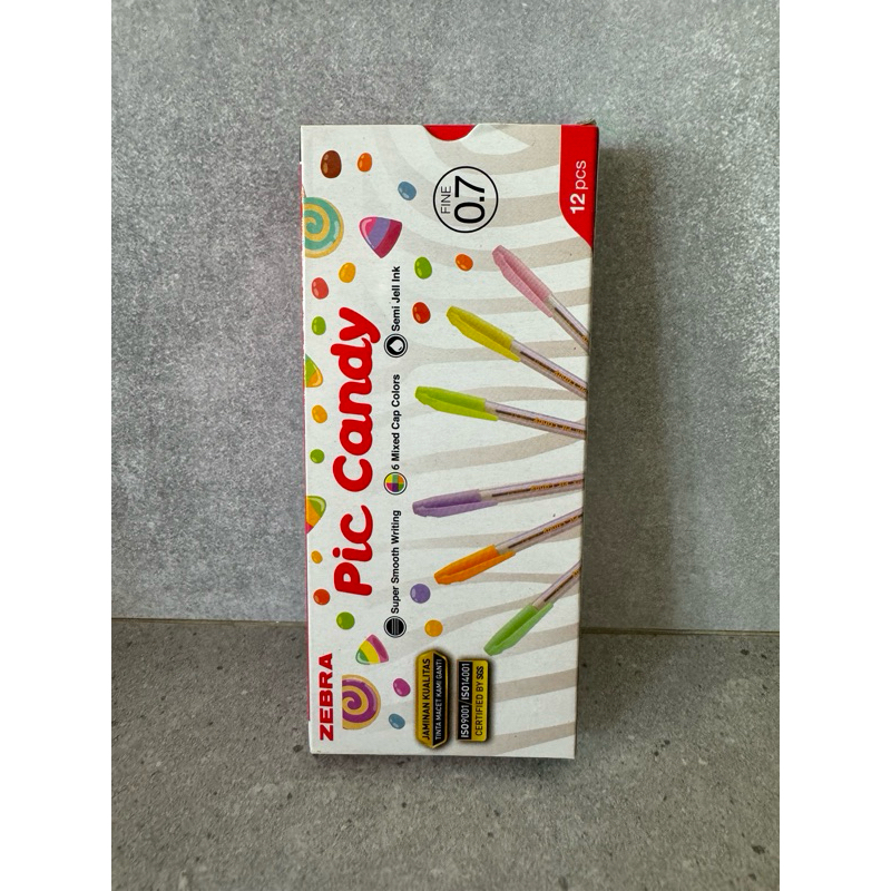 

pulpen pena ballpoint zebra pic candy 0,7mm hitam