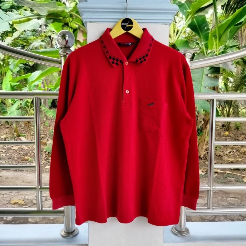 Long Sleeve / Polo Shirt / Vintage / Second / Crocodile