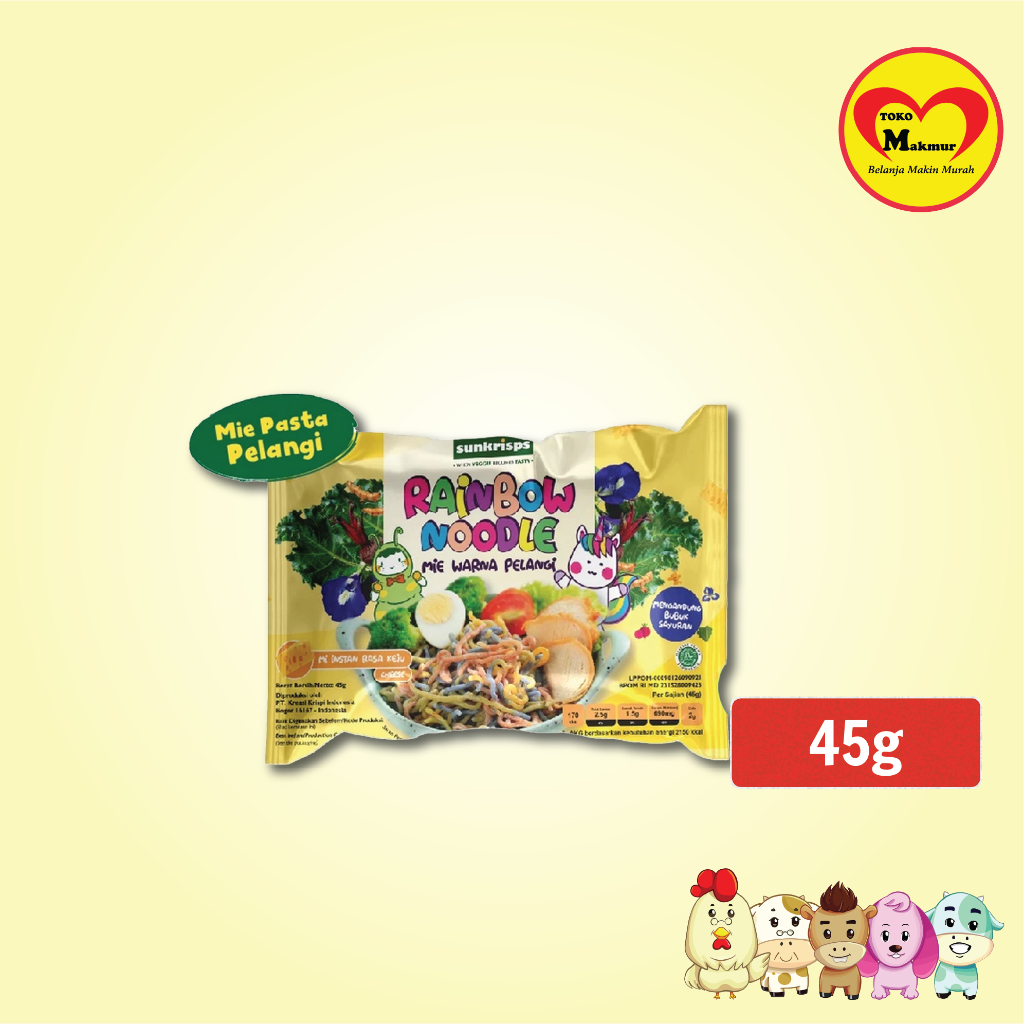 

Sunkrips Rainbow Noodle Cheese 45gr / Toko Makmur Baby Shop