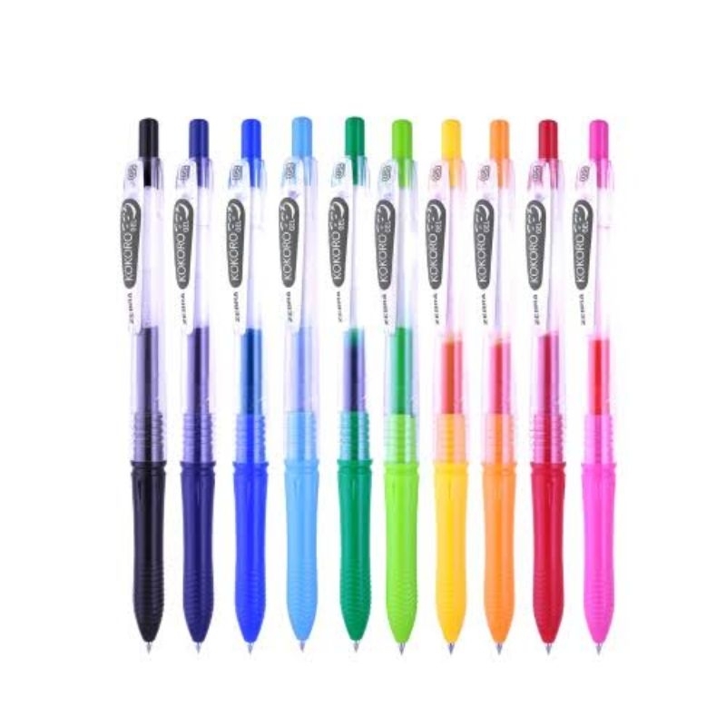 

bolpen pen zebra kokoro 0.5 (hitam,biru,merah,warna)