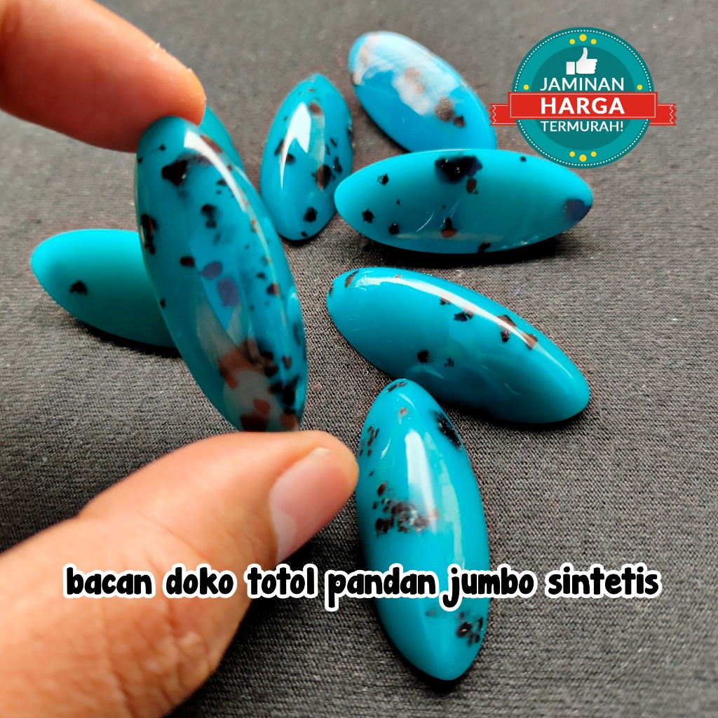 batu bacan doko totol sintetis bentuk pandan jumbo KW Super