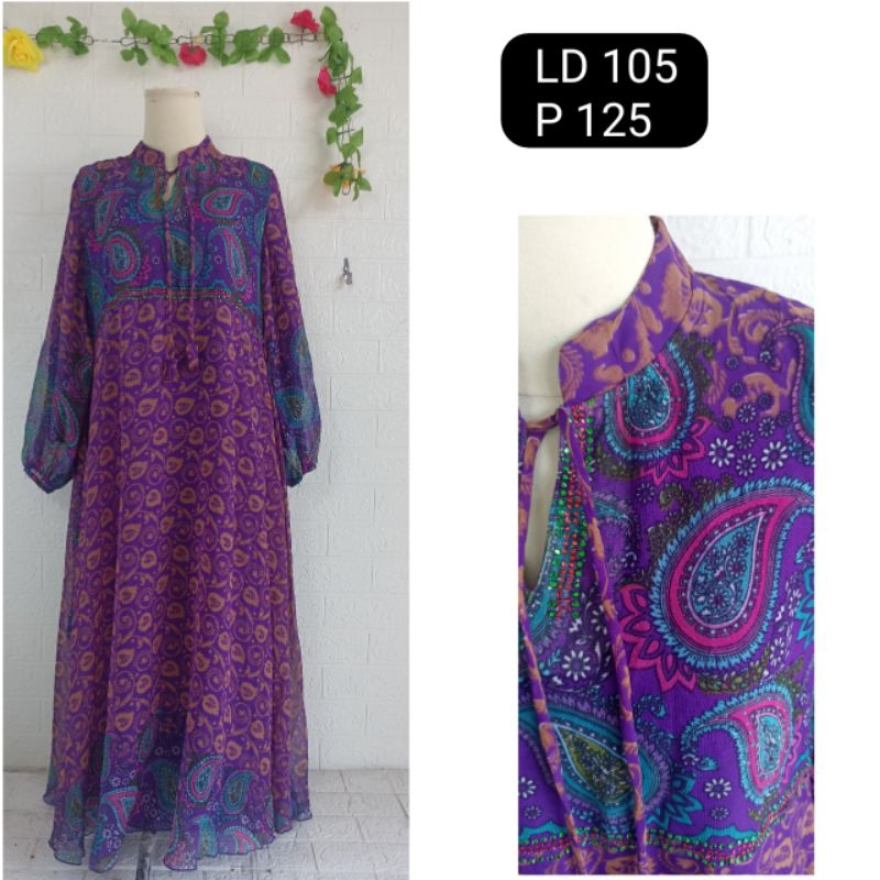 gamis pesta mewah elegant premium pl preloved