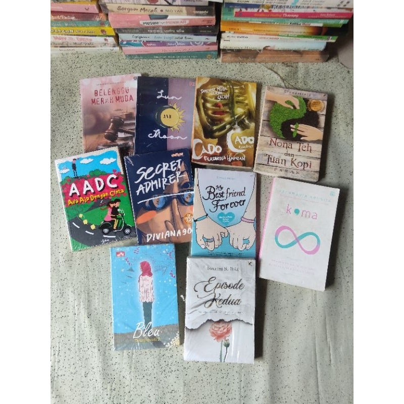 Buku Varian Novel; BELENGGU MERAH MUDA, SUN AND MOON, FIVE STAR, Nona Teh dan Tuan Kopi, AADC Ada Aj
