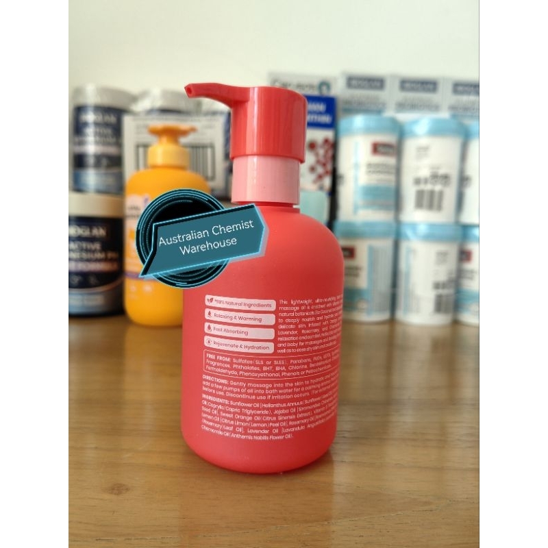 LITTLE INNOSCENTS NATURAL SKIN CARE Baby Bath & Massage Oil 250mL - Made in Australia