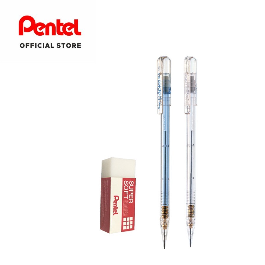 

Pensil Mekanik Pentel Caplet A105 Free Penghapus Original (1 SET) / Mechanical Pencil Pentel Caplet 1 Set