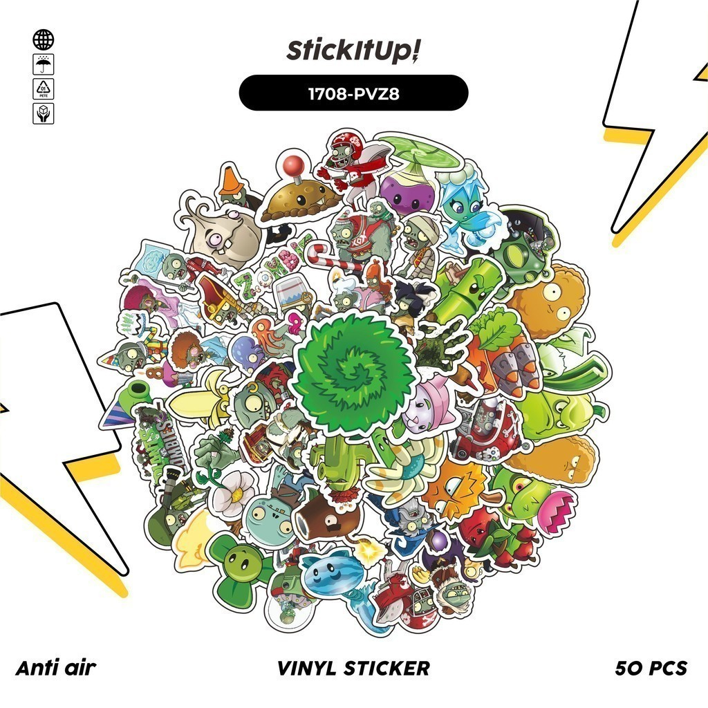 

COD✨ 100 Pcs Stiker PLANT VS ZOMBIE CHARACTER MIX 008 Lucu Anti Air Untuk Dekorasi Notebook Sepeda Skateboard Handphone DIY