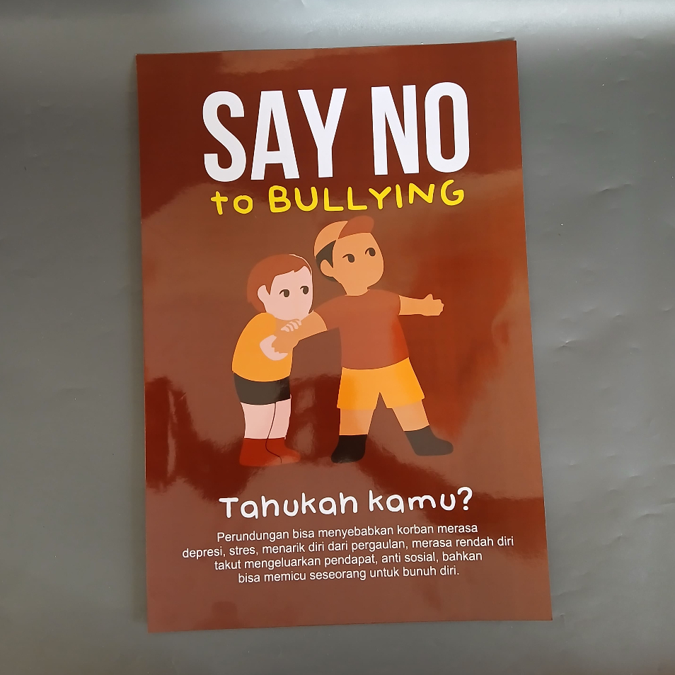 Poster Stop Bullying - Poster Bahaya Bullying - Poster Say No To Bullying