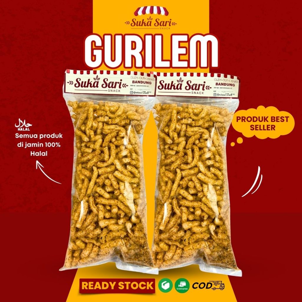 

Kerupuk Gurilem Pedas / Gurilem Cililin | Sukasari Snack