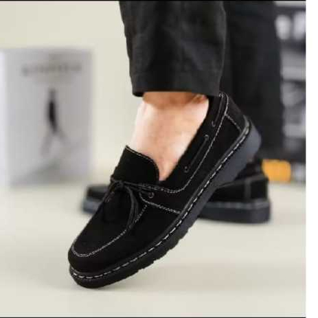 SEPATU LOAFER DOCMART PRIA SUEDE BLUDRU TALI MELINGKAR CASUAL SLIP ON