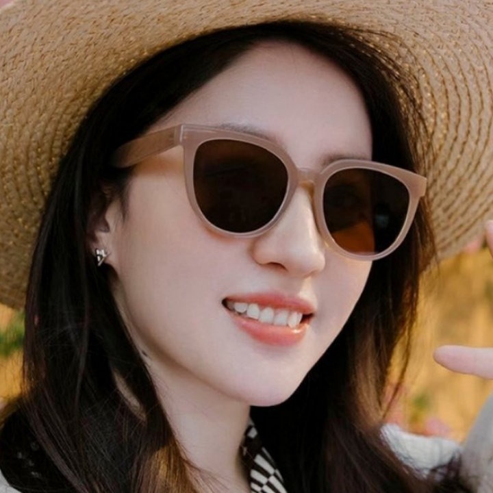 Kacamata hitam retro untuk pria  wanita/kacamata hitam bulat kecil modis unisex/kacamata hitam teh s