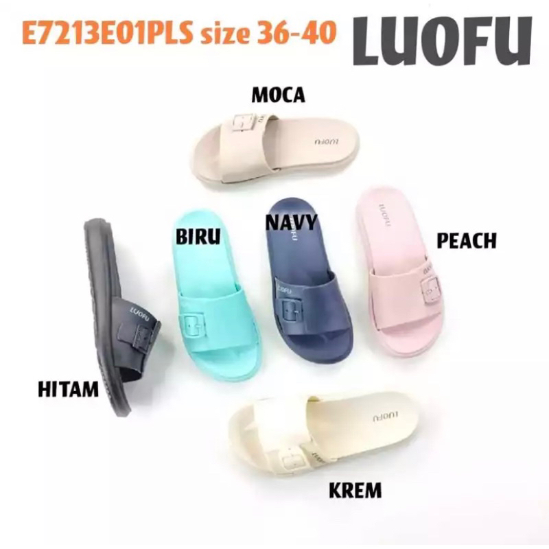 Sandal luofu Wanita Sandal jelly karet Sandal luofu Sandal Luofu import Size 36-40