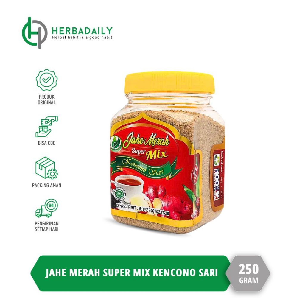 

KENCONO SARI Jahe Merah Toples Super Mix (250 Gram)