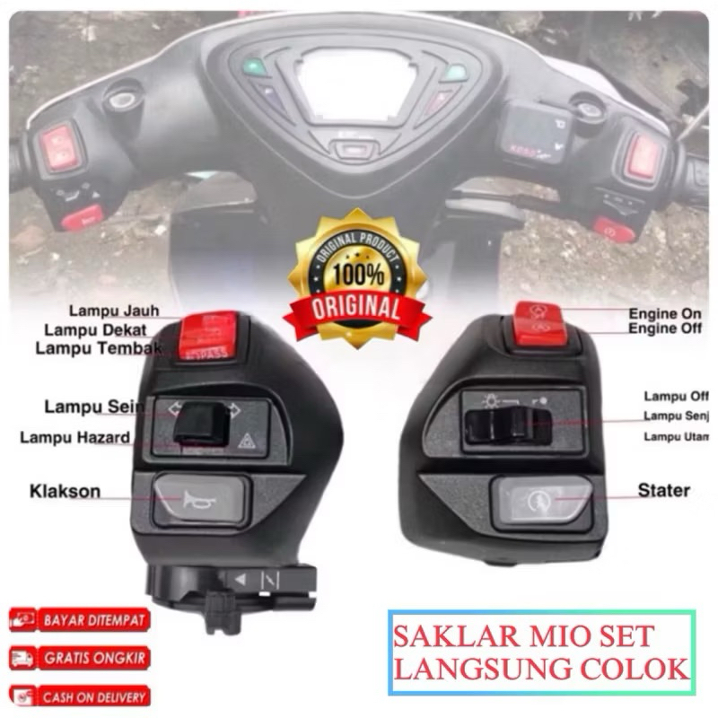 Saklar Set Mio Aerox Kiri Kanan Komplit Engine Plus Hazard Saklar Aerox New Aerox Old All Mio