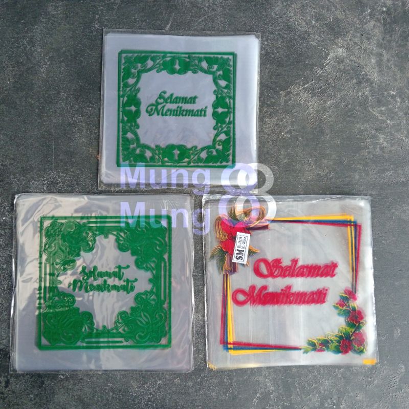 Plastik Samir SELAMAT MENIKMATI / Plastik Samir Dus isi 50pcs