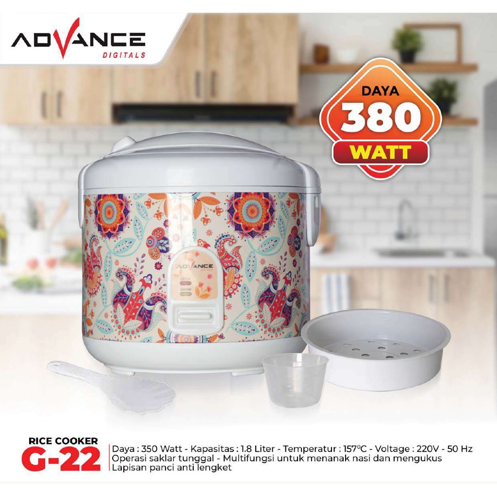 MAGIC COM RICE COOKER ADVANCE G-22  1.8 LITER BATIK PENANAK NASI G-22