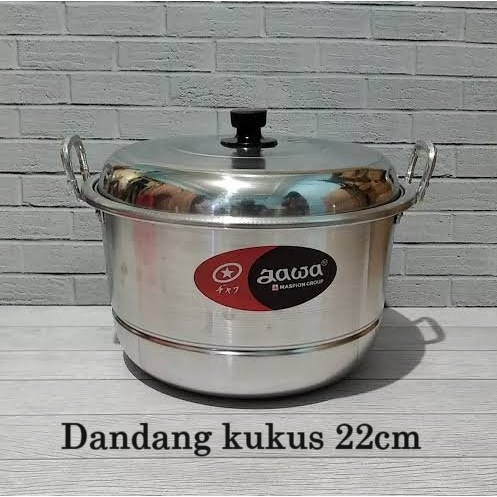 DANDANG EKONOMI 22 cm JAWA MASPION 1Kg ALLUMINIUM KUKUSAN 22cm  . PANCI KUKUS