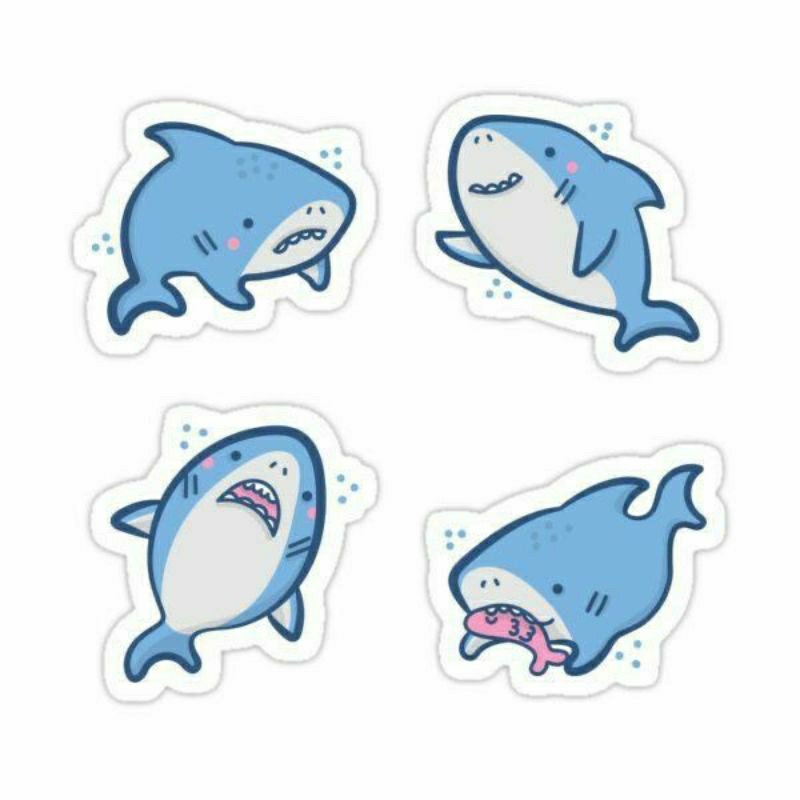 

Sticker Animals Edition / Sticker Ikan Hiu / Sticker Lucu