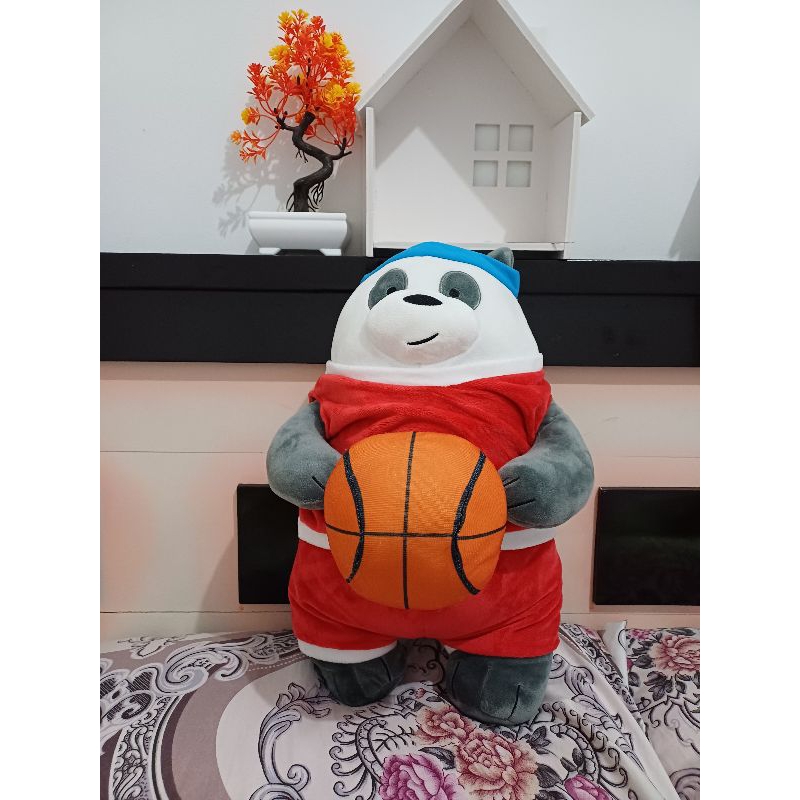Boneka CN We Bare Bears Panda Wbb bawa basket