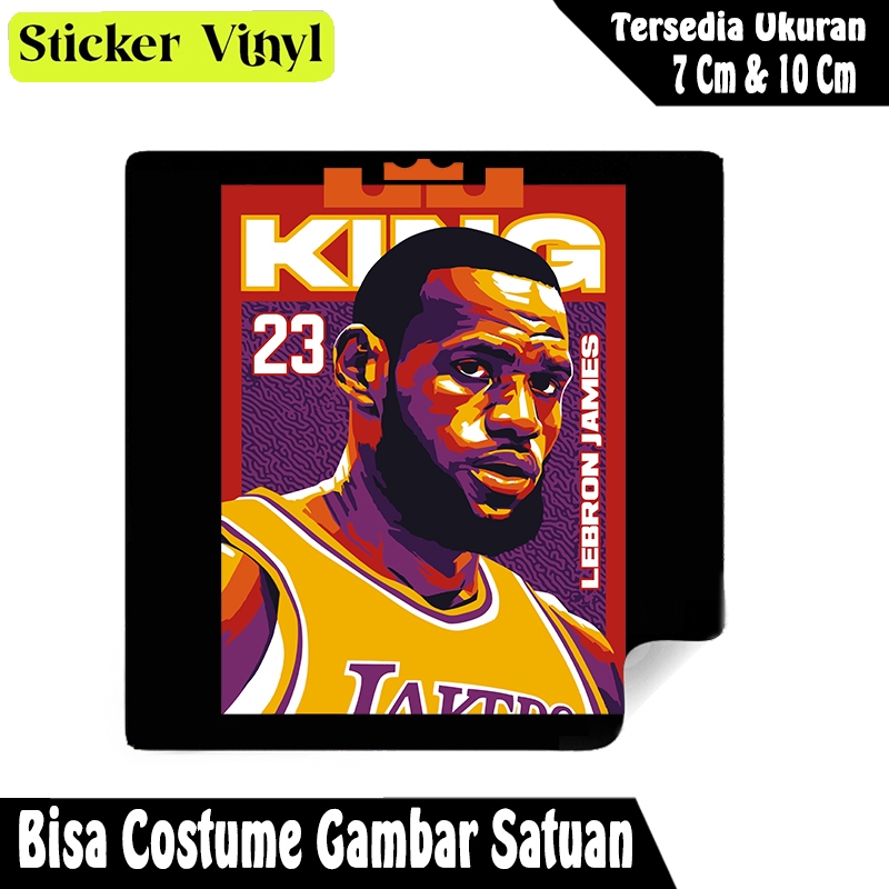 

Radit667 Stiker Sticker Pemain Basket Lebron James King 23 Bahan Vynil Tahan Air Bisa Custom Gambar