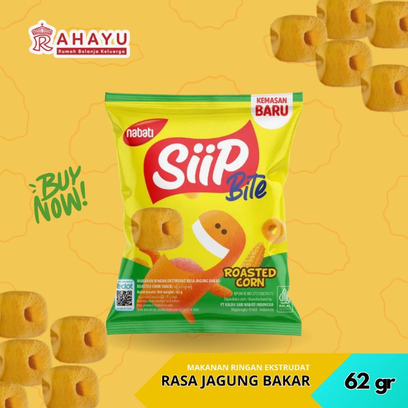 

SNACK NABATI SIIP BITE ROASTED CORN 62 GR