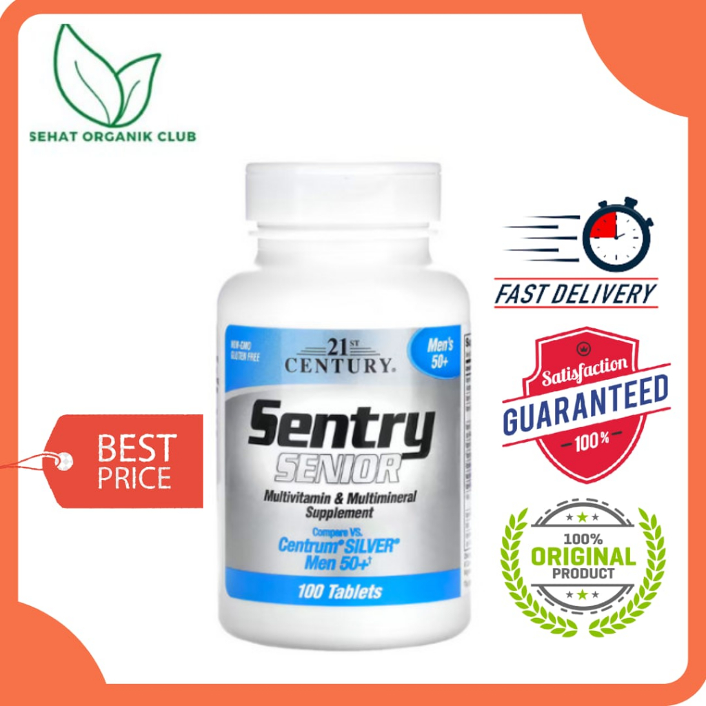 21st Century Sentry Senior Multivitamin & Multimineral Supplement Men's 50+ 100 Tablets