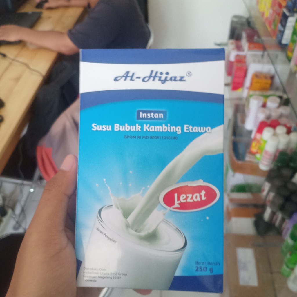 

Susu bubuk Kambing Etawa Al hijaz rasa Original/vanila 250gr