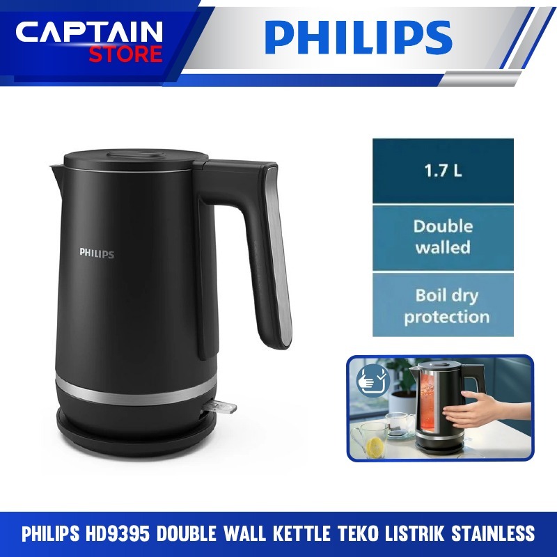 Philips HD9395 Double Wall Kettle Teko Listrik Stainless