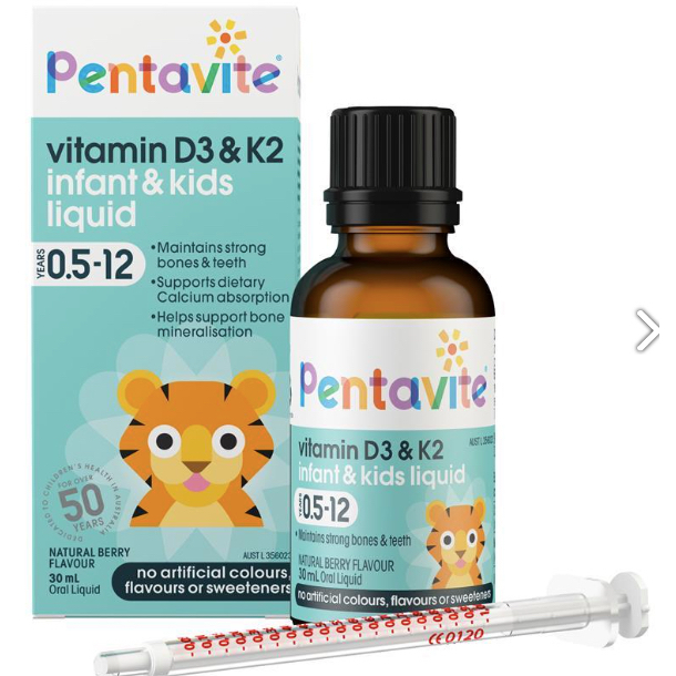 Pentavite Vitamin D3 & K2 Kids Liquid Vitamin Anak READY