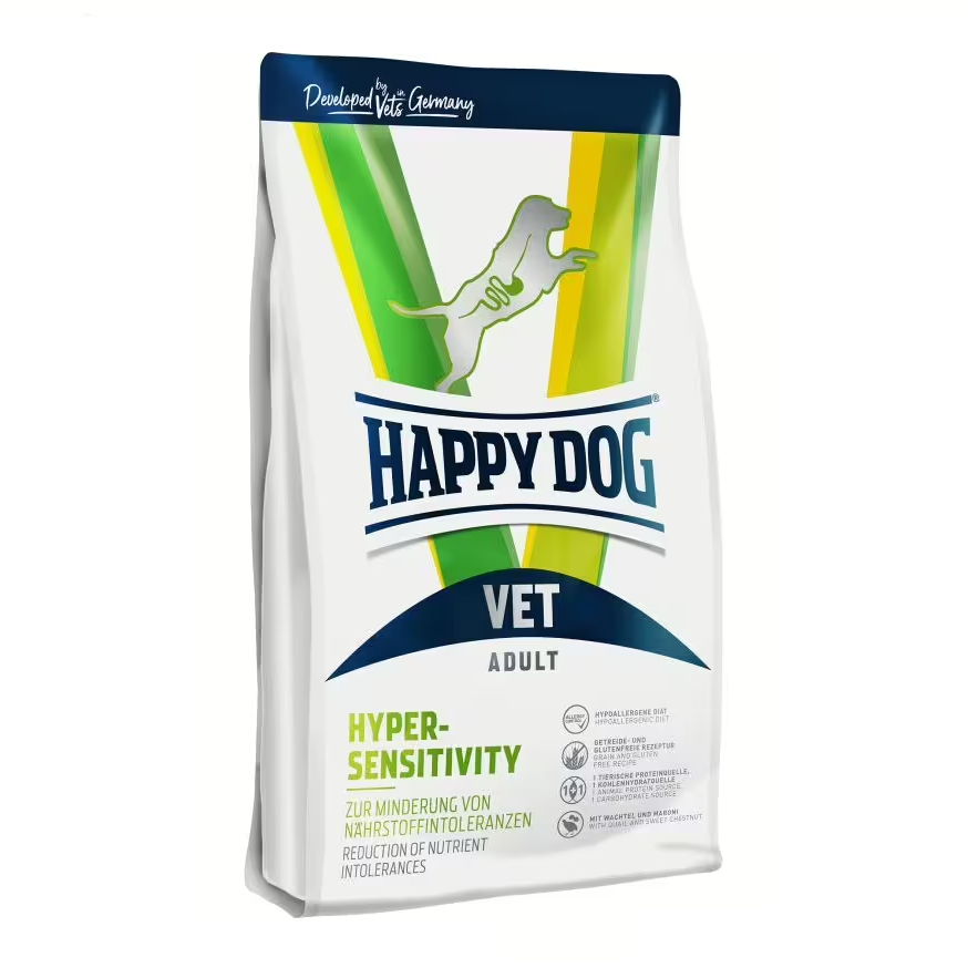 Happy Dog VET Diet Hypersensitivity DOG Dry Dog Food 1KG / Makanan Kering Anjing Alergi 1 KG