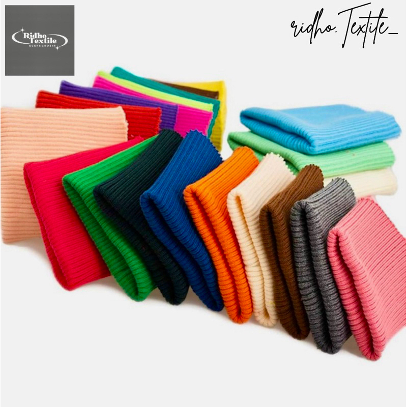 [READY]BAHAN/KAIN COTTON RIB KNIT CVC 2x2