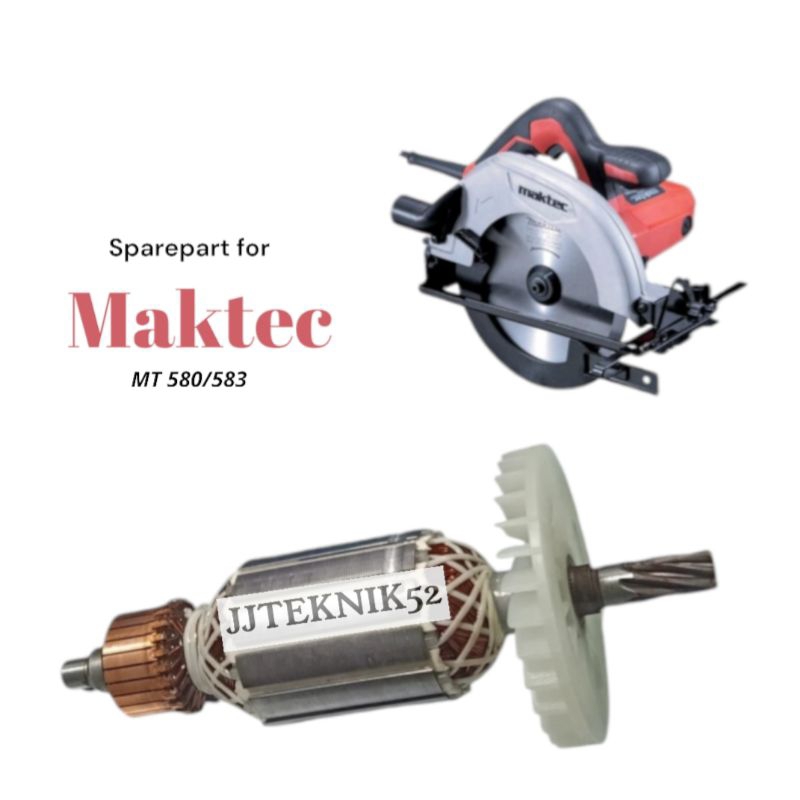 ARMATURE MT580/583 ANGKER MESIN POTONG KAYU MAKTEC MT 580 / 583 ROTOR MT 580/583