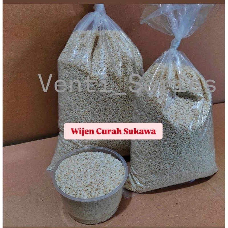 

Wijen Curah / Wijen Curah Sukawa / Wijen putih / Wijen mentah 1kg,500gr dan 250gr