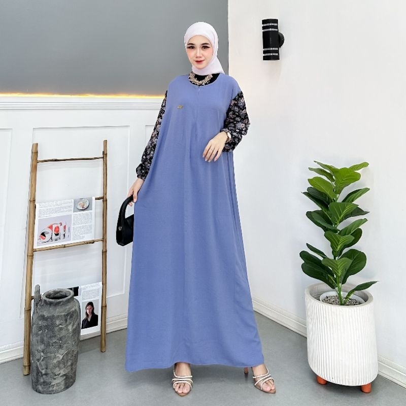 AYANA DREES GAMIS WANITA DEWASA CRINKLE AIRFLOW PREMIUM MIX MOTIF RAYON KEKINIAN