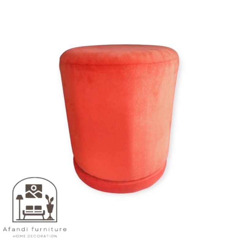 KURSI PUFF BULAT PUTAR MINIMALIS/KURSI PUFF BULAT