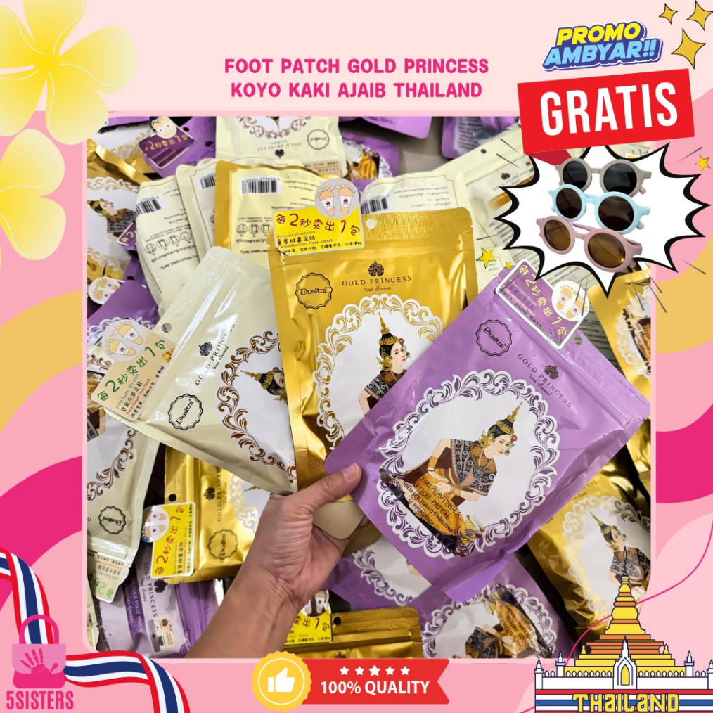 Koyo Kaki AJAIB Gold Princess Royal Detox Foot Patch Original Thailand KODE V6B8