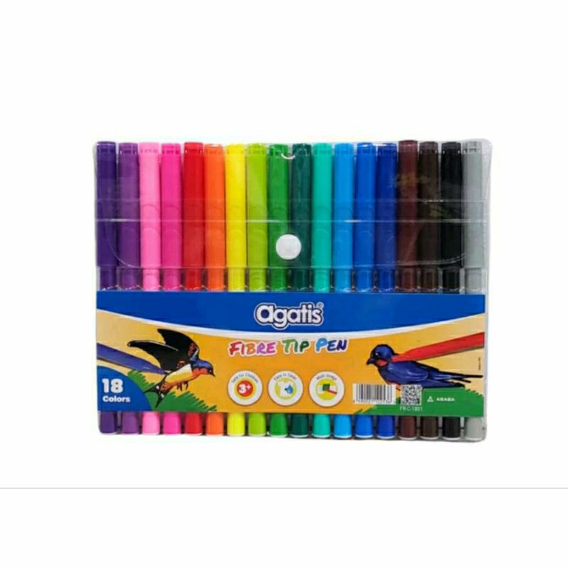 

AGATIS STATIONERY - Eco Fiber Tip Pen isi 24pcs