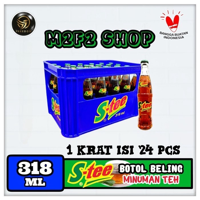 

S-tee | Stee Botol Sosro Beling Kaca + Krat - 318 ml (Kemasan Kratan)