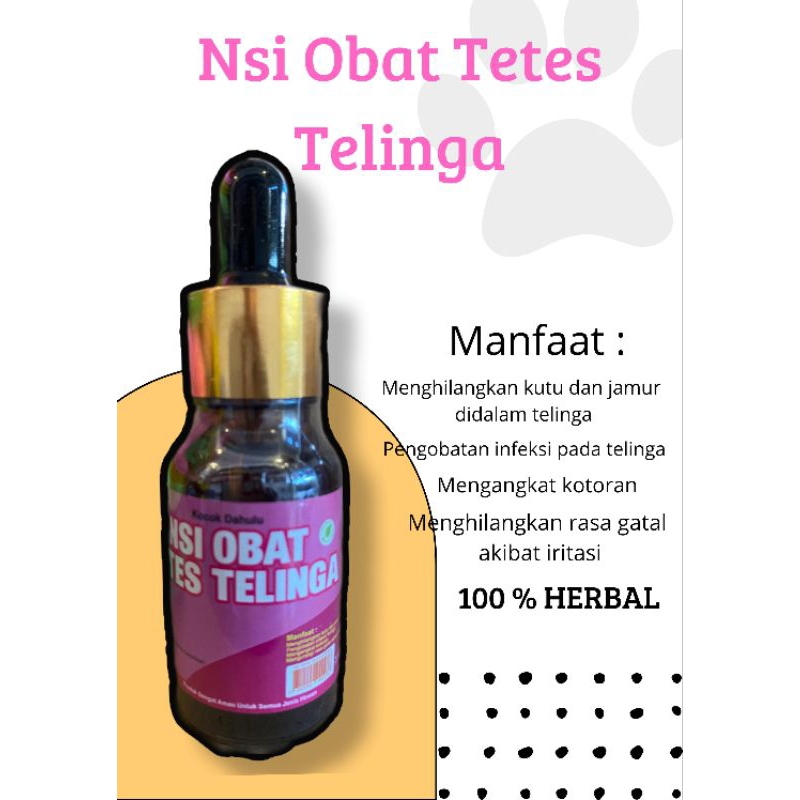 Obat Tetes Telinga kucing herbal