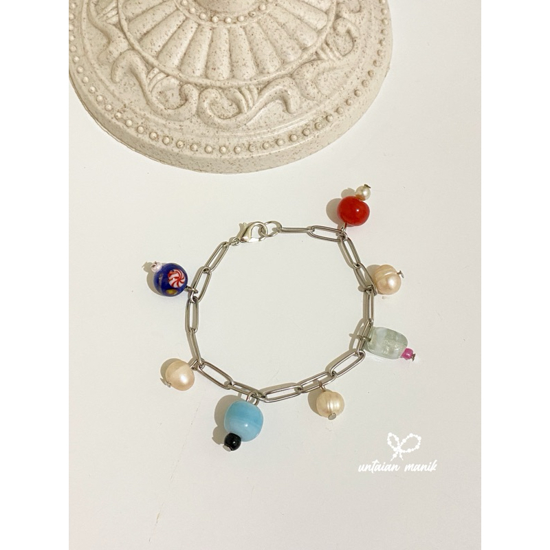 Untaian Manik - Glass Beads Chain Bracelet - Gelang Manik