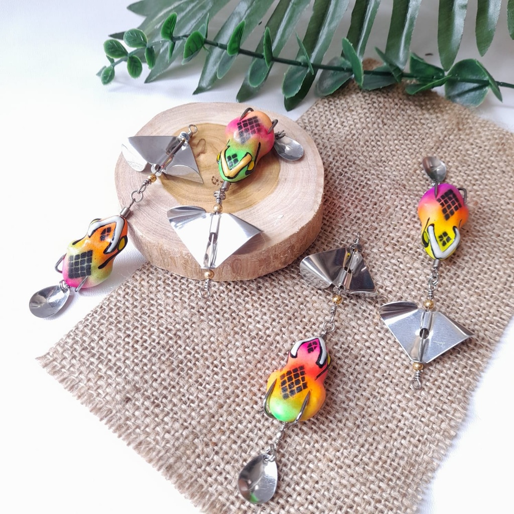 Soft Frog Propeller Rasa Jaws 3.5 cm Umpan Cesting Gabus Dan Toman Sudah Pakai Mika