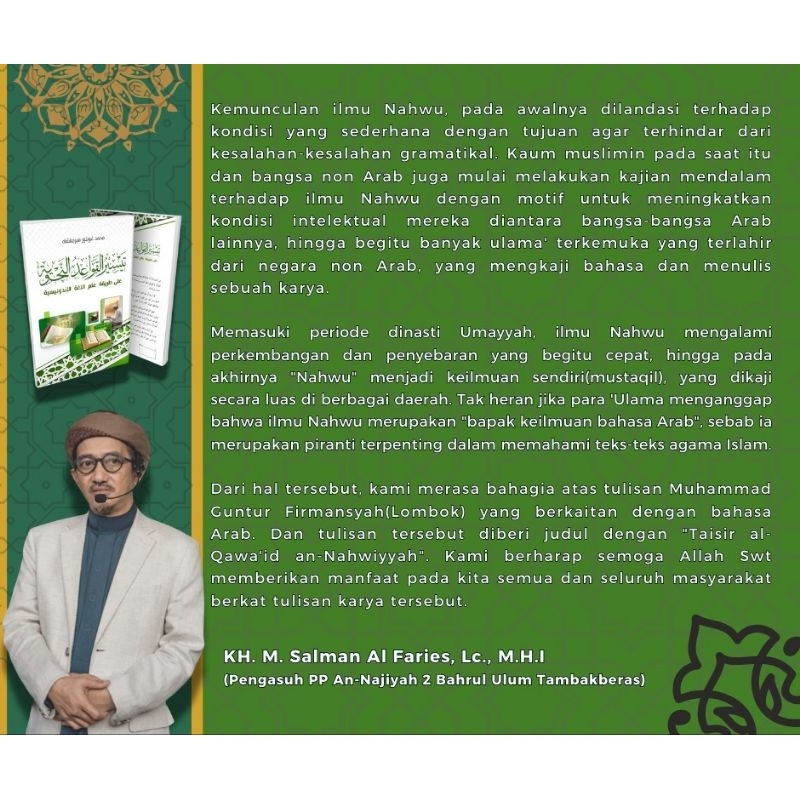 Mempermudah Qoidah-Qoidah Nahwu Berbasis Pendekatan Linguistik Bahasa Indonesia