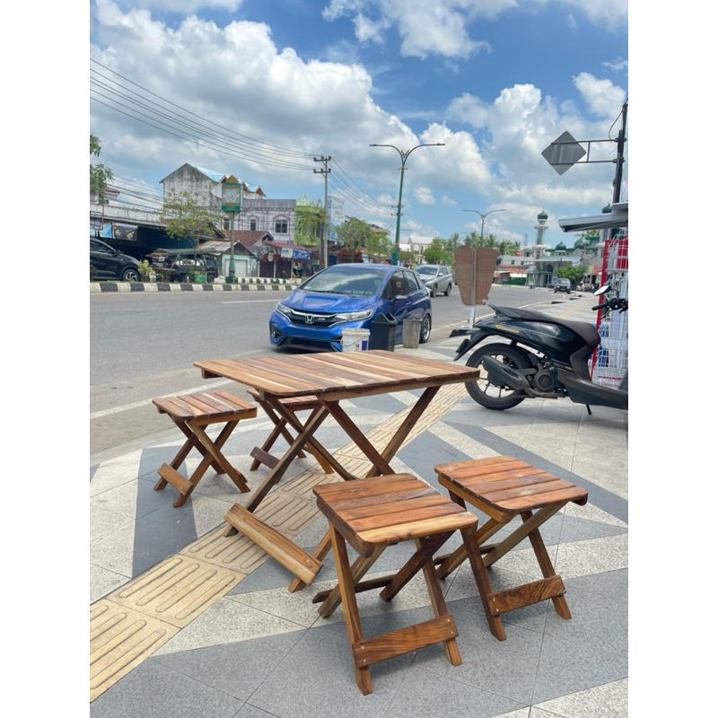 meja cafe / meja santai / meja jati / meja cafe lipat