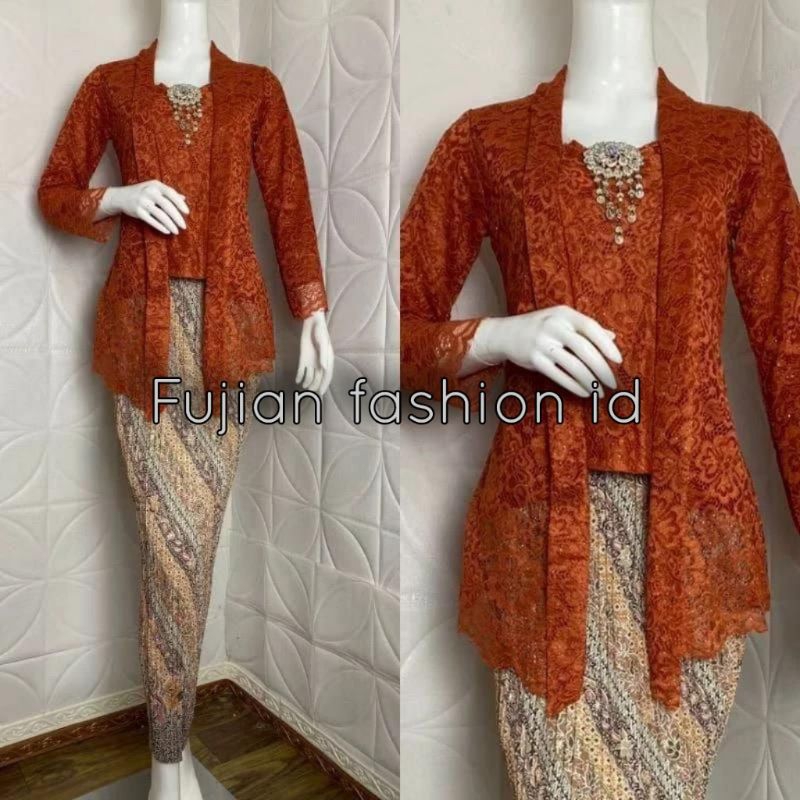 Kebaya kutu Baru brokat Setelan kutu Baru modern - kebaya modern wisuda - kebaya brokat - kutu Baru 