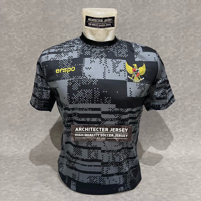 [PRE-MATCH] Jersey Baju Bola Training Timnas Indonesia Prematch Erspo 2024 2025 ABU ABU Hitam Pre Ma