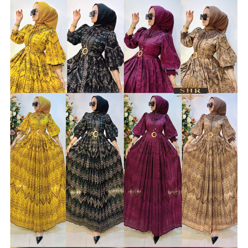 NEW SHR MAXI DRES KATBOL LENGGAN BORDIR ORI SHR 100%